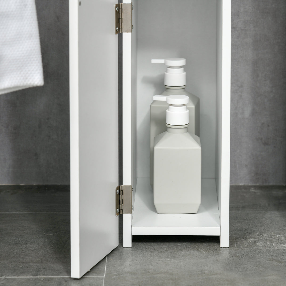 easycomfort easycomfort colonna bagno con 2 ripiani e 2 armadietti mobile alto salvaspazio 15 2x29 8x118 cm bianco