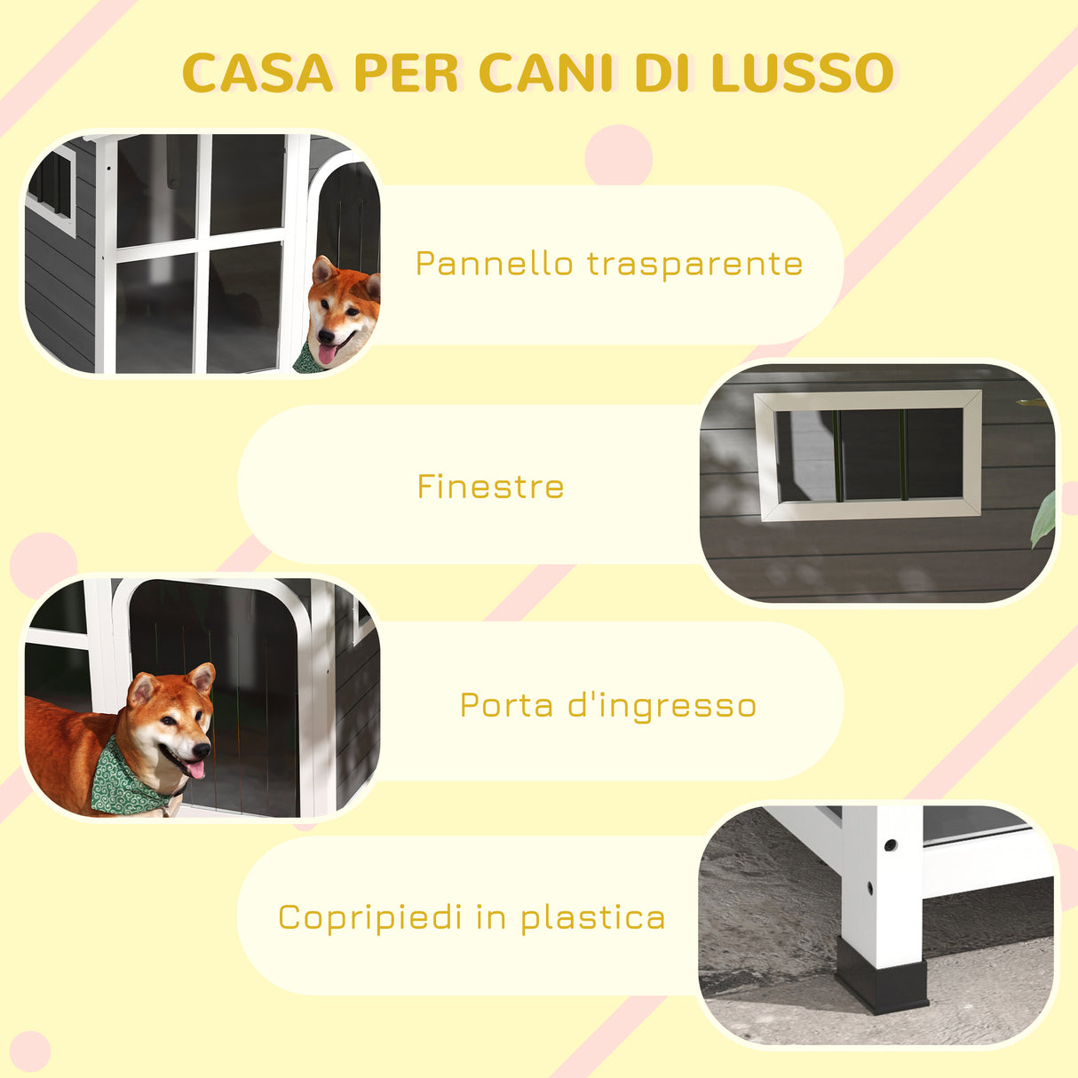easycomfort easycomfort cuccia per cani taglia media da esterno in legno con tetto apribile 101x66 5x70 5 cm grigio