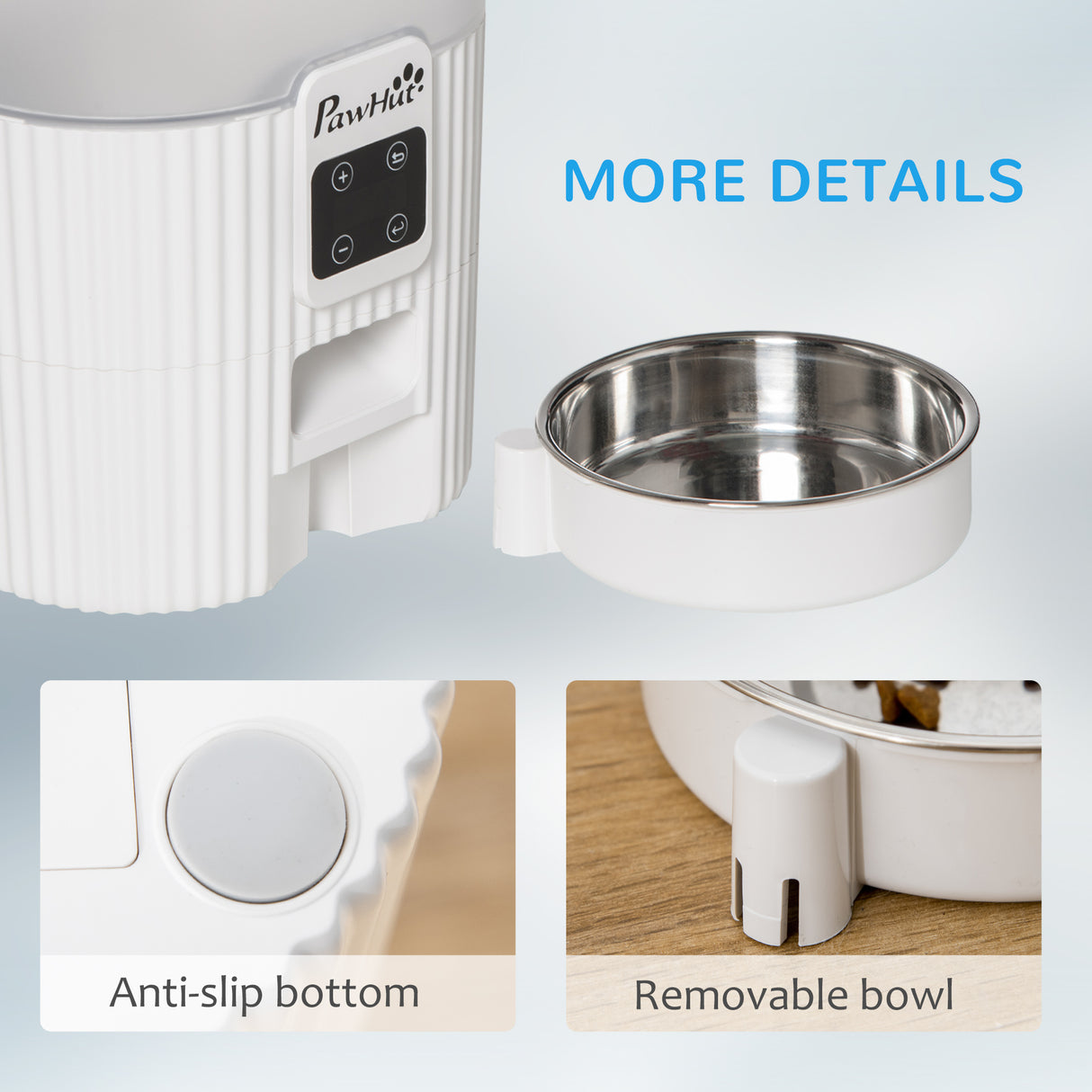 easycomfort easycomfort distributore automatico cibo gatti e cani con ciotola e timer 1 6 pasti al giorno 20 5x25x28cm