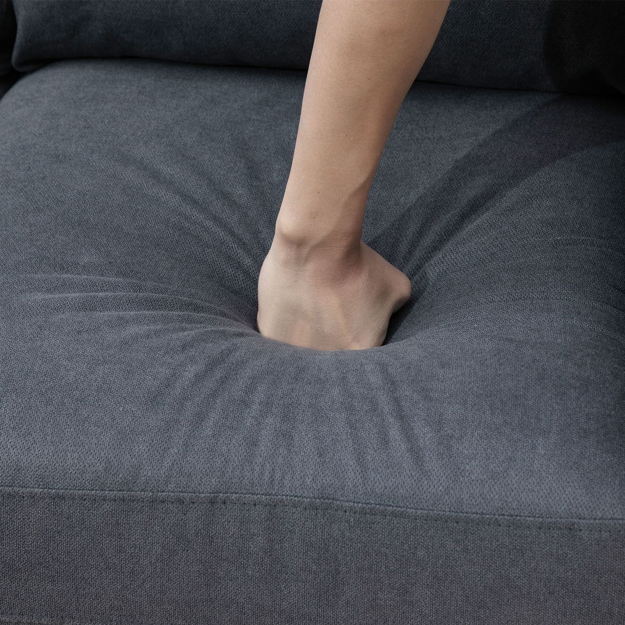 easycomfort easycomfort divano angolare 3 posti con penisola chaise longue reversibile design moderno in lino grigio 193x136x 85cm ean 8054144138480