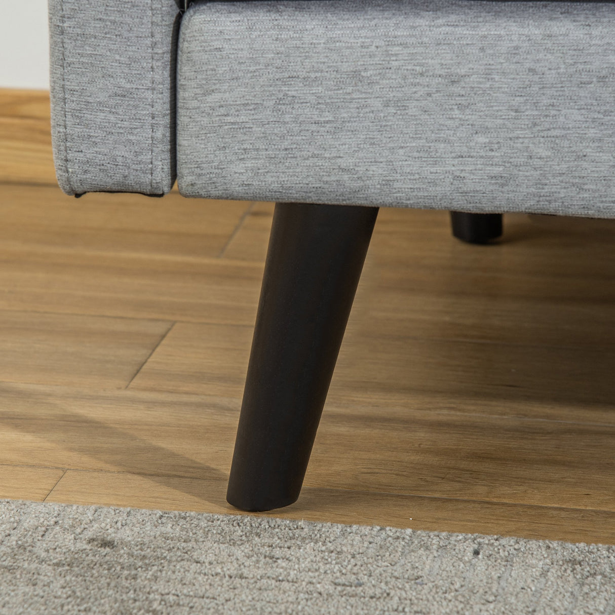 easycomfort easycomfort divano letto a 1 piazza in tessuto e seduta a 3 posti schienale a 3 reclinazioni 198x81x81cm grigio