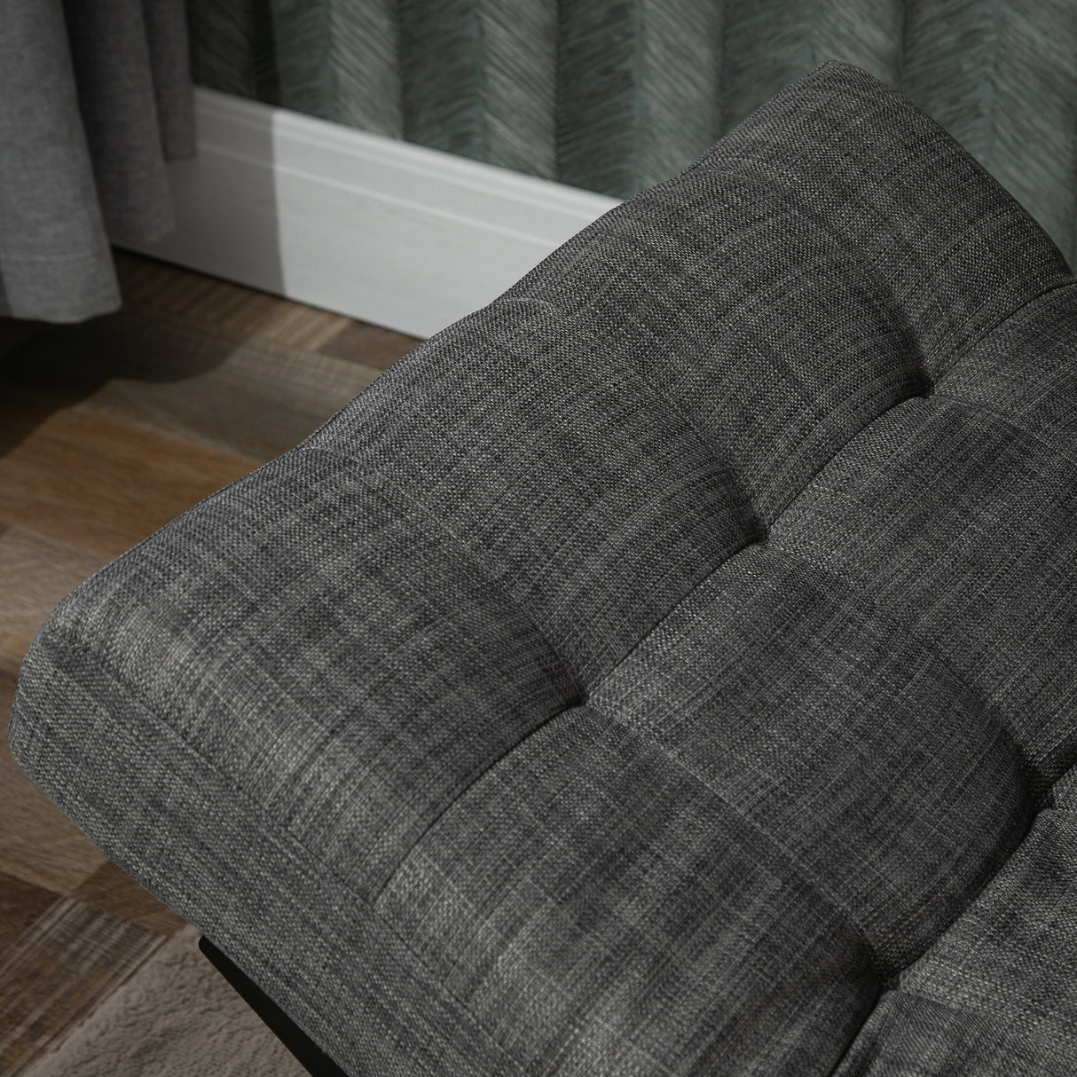 easycomfort easycomfort divano letto singolo con braccioli regolabili su 3 posizioni in tessuto e legno nero e grigio