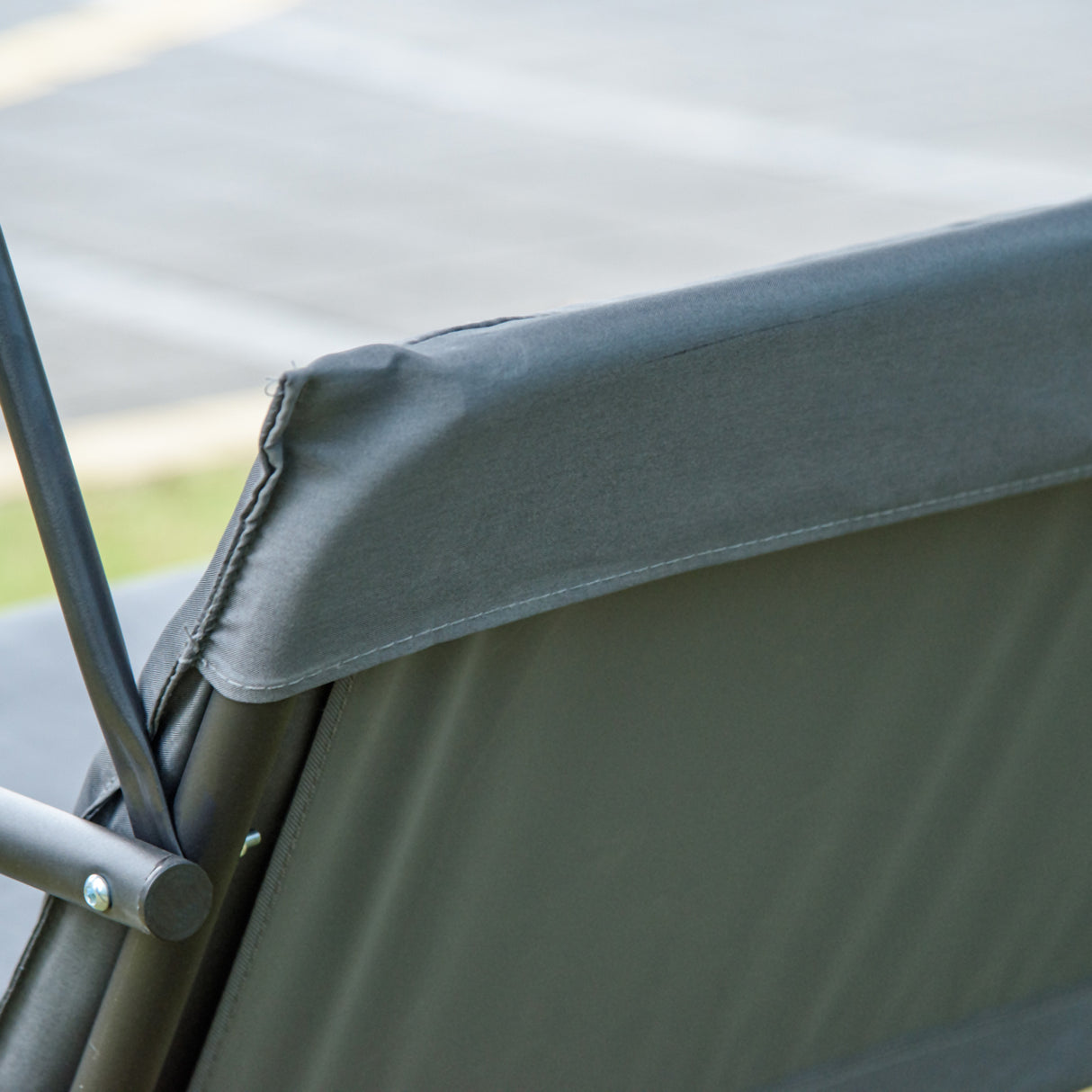 easycomfort easycomfort dondolo da giardino 3 posti con tettuccio parasole regolabile e cuscini 172lx120x153cm grigio