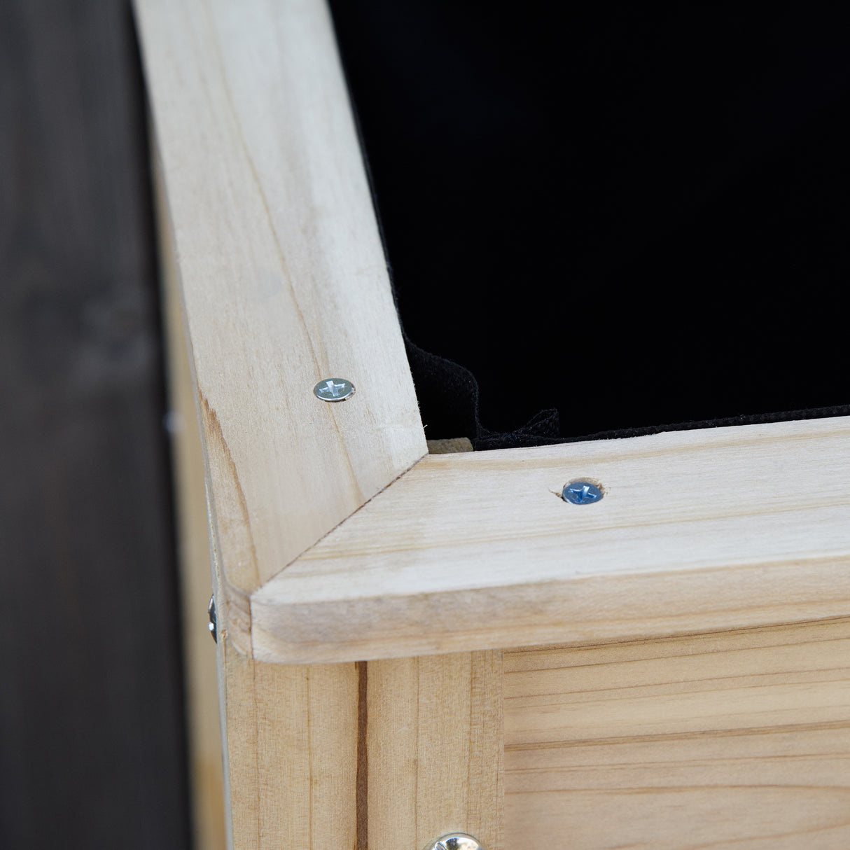 easycomfort easycomfort fioriera rialzata in legno di abete con ripiano inferiore e con fori di drenaggio 90x40x81cm