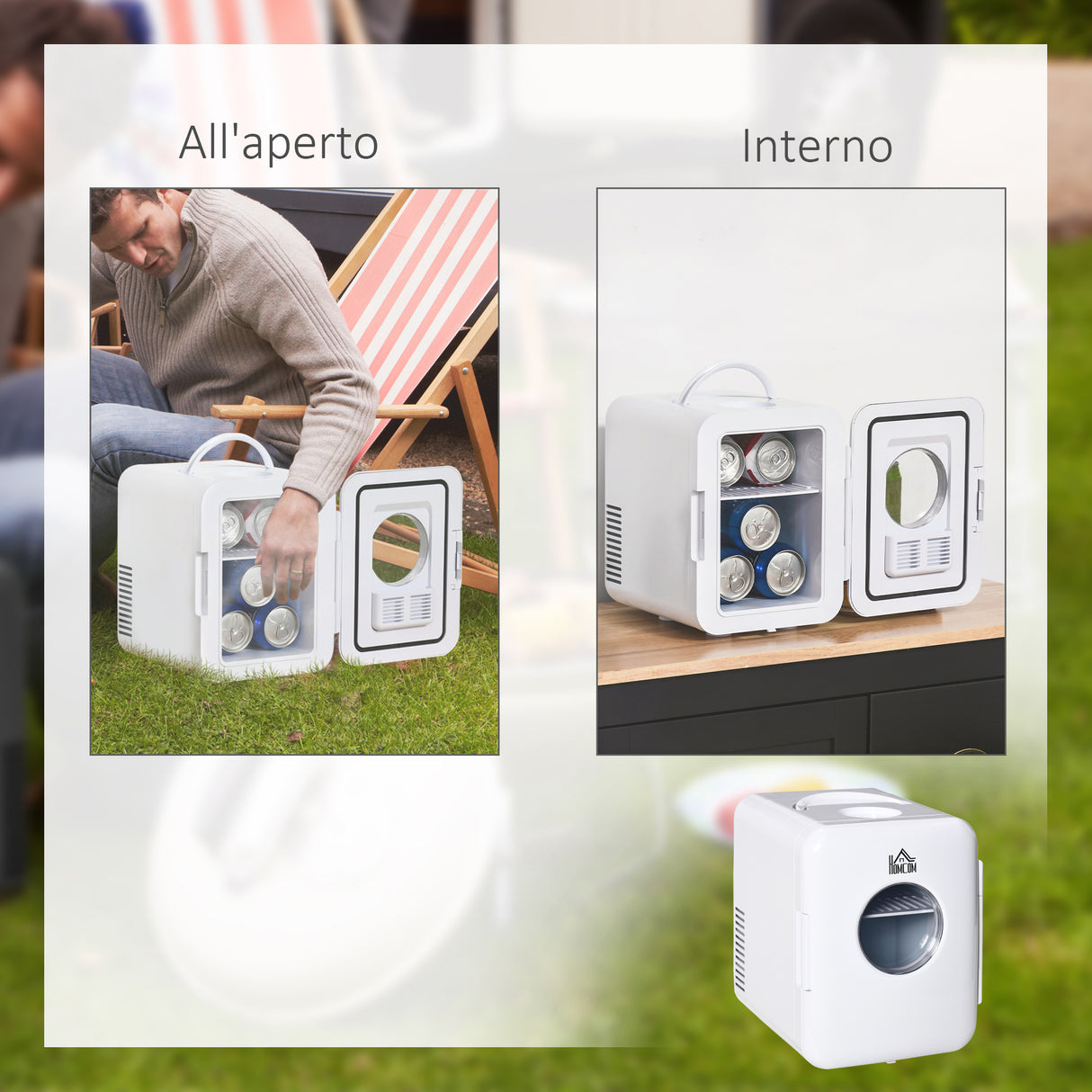 easycomfort easycomfort frigo portatile da 60w con capacita 4l divisore removibile e maniglia 25 8x20 5x26 3 cm