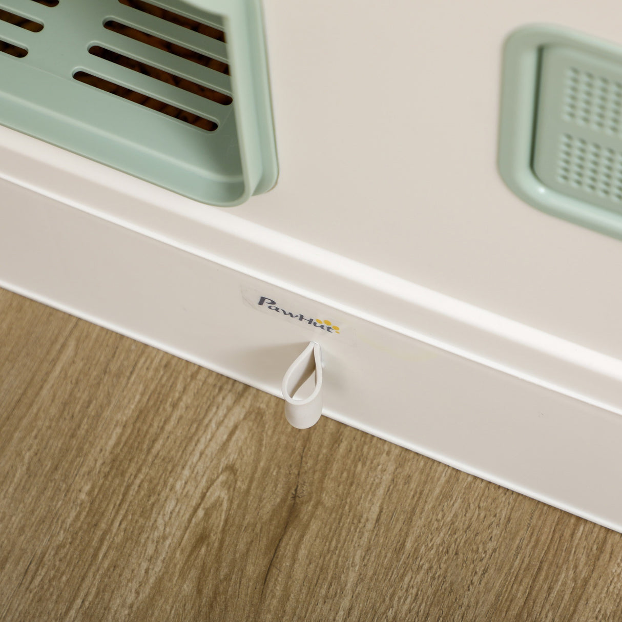 easycomfort easycomfort lettiera coperta per gatti e fontanella vassoio e paletta 50x40x40cm verde e bianca