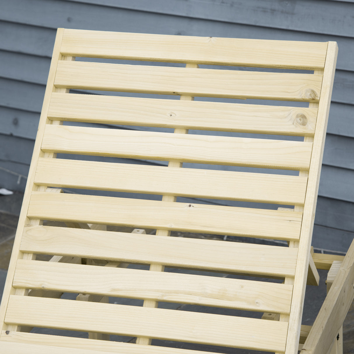 easycomfort easycomfort lettino prendisole da giardino in legno naturale sdraio pieghevole con schienale regolabile a 4 livelli 195x59x30cm