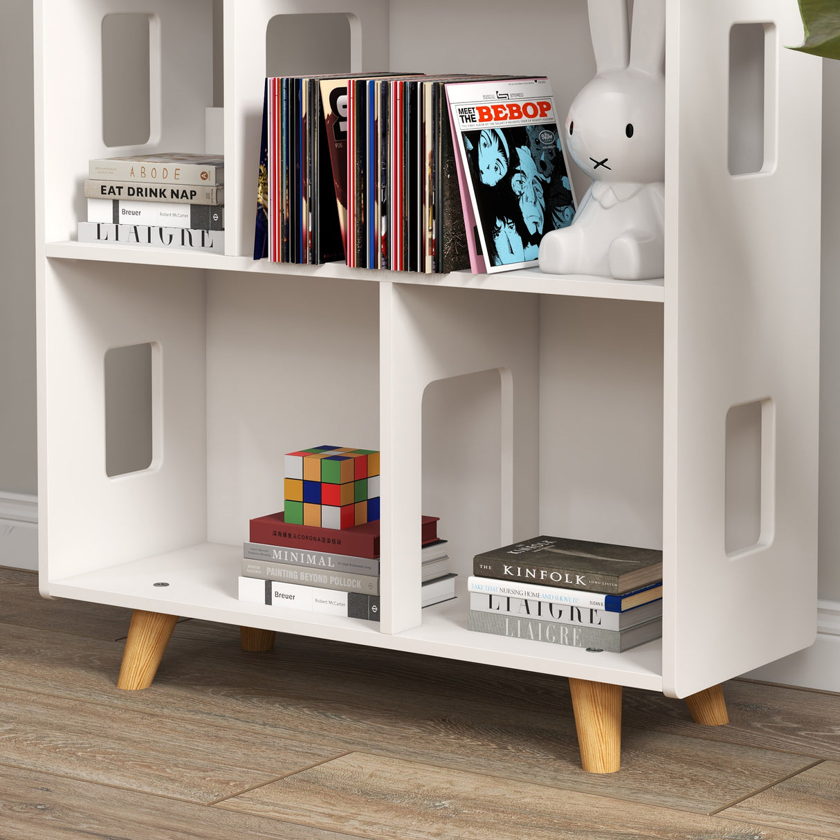 easycomfort easycomfort libreria per bambini 3 6 anni a 3 livelli per libri e giochi in mdf e legno di pino 65x25x108 5 cm bianco