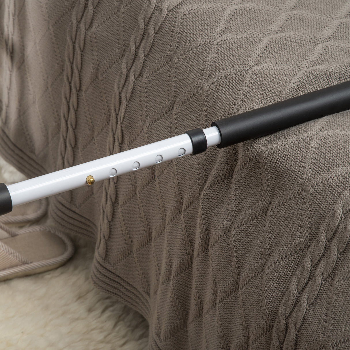 easycomfort easycomfort maniglia per letto con lunghezza e altezza regolabile in acciaio bianco