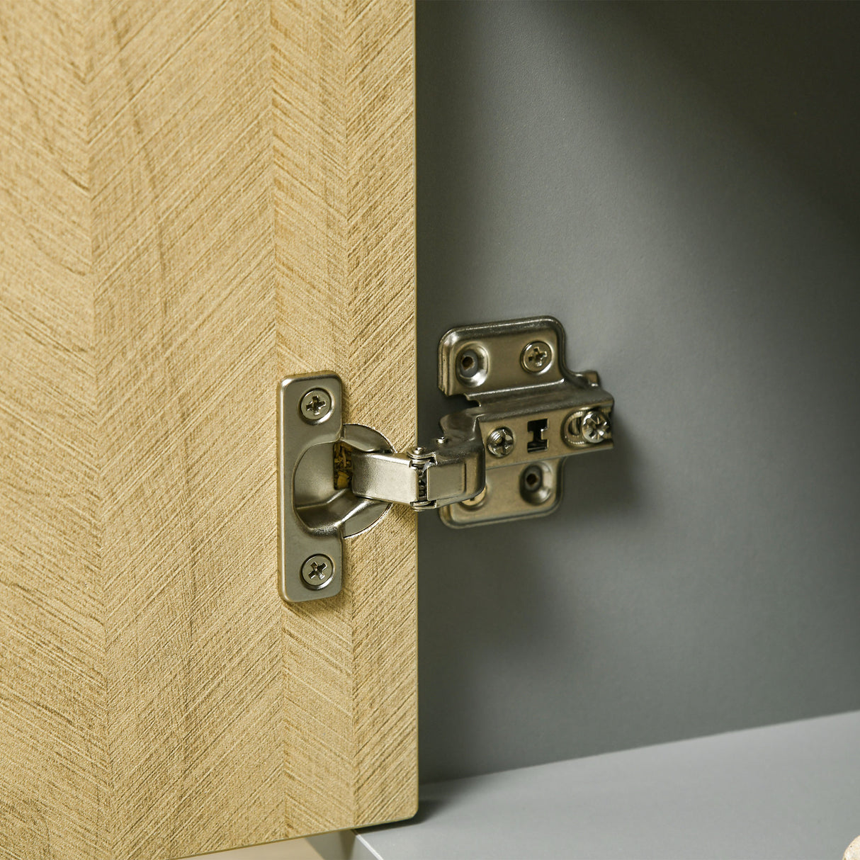 easycomfort easycomfort mobile da cucina multiuso con 4 ripiani aperti regolabili e 2 armadietti in truciolato 80x38x1125cm