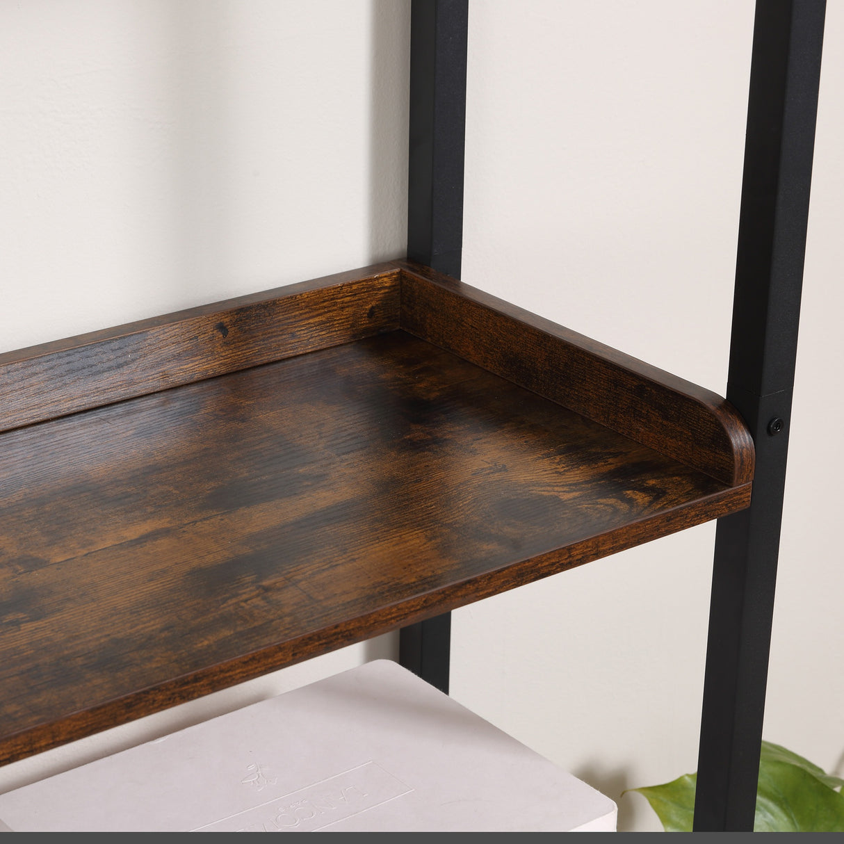 easycomfort easycomfort mobile libreria 4 ripiani con armadietto a 2 ante libreria scaffale in stile industriale per casa e ufficio 75x30x180cm marrone