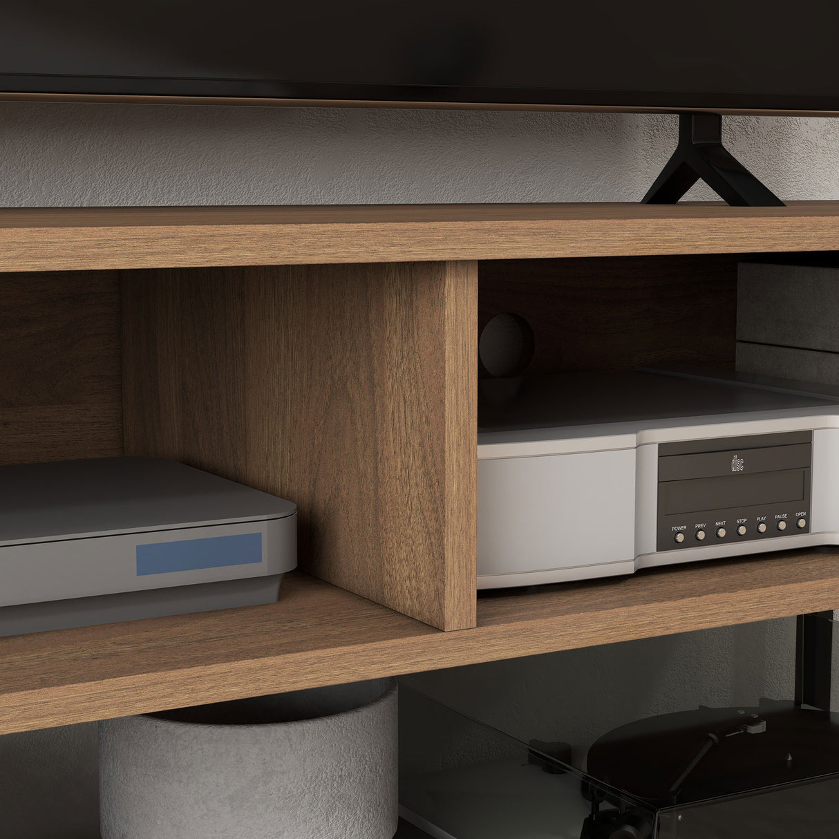 easycomfort easycomfort mobile porta tv fino 48 stile industriale in legno e acciaio 110x40x48cm marrone e nero