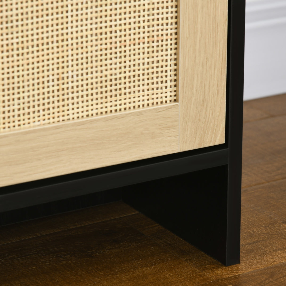 easycomfort easycomfort mobile porta tv fino a 60 con 2 armadietti e ripiani aperti stile boho 120x40x42 cm