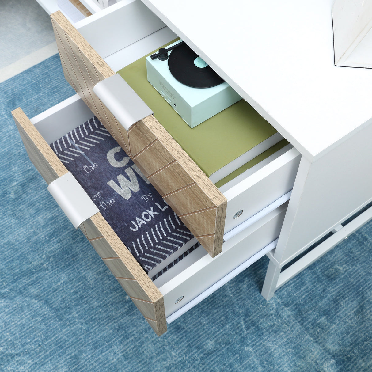 easycomfort easycomfort mobile porta tv in legno per televisioni 32 47 120x39x48cm bianco e rovere