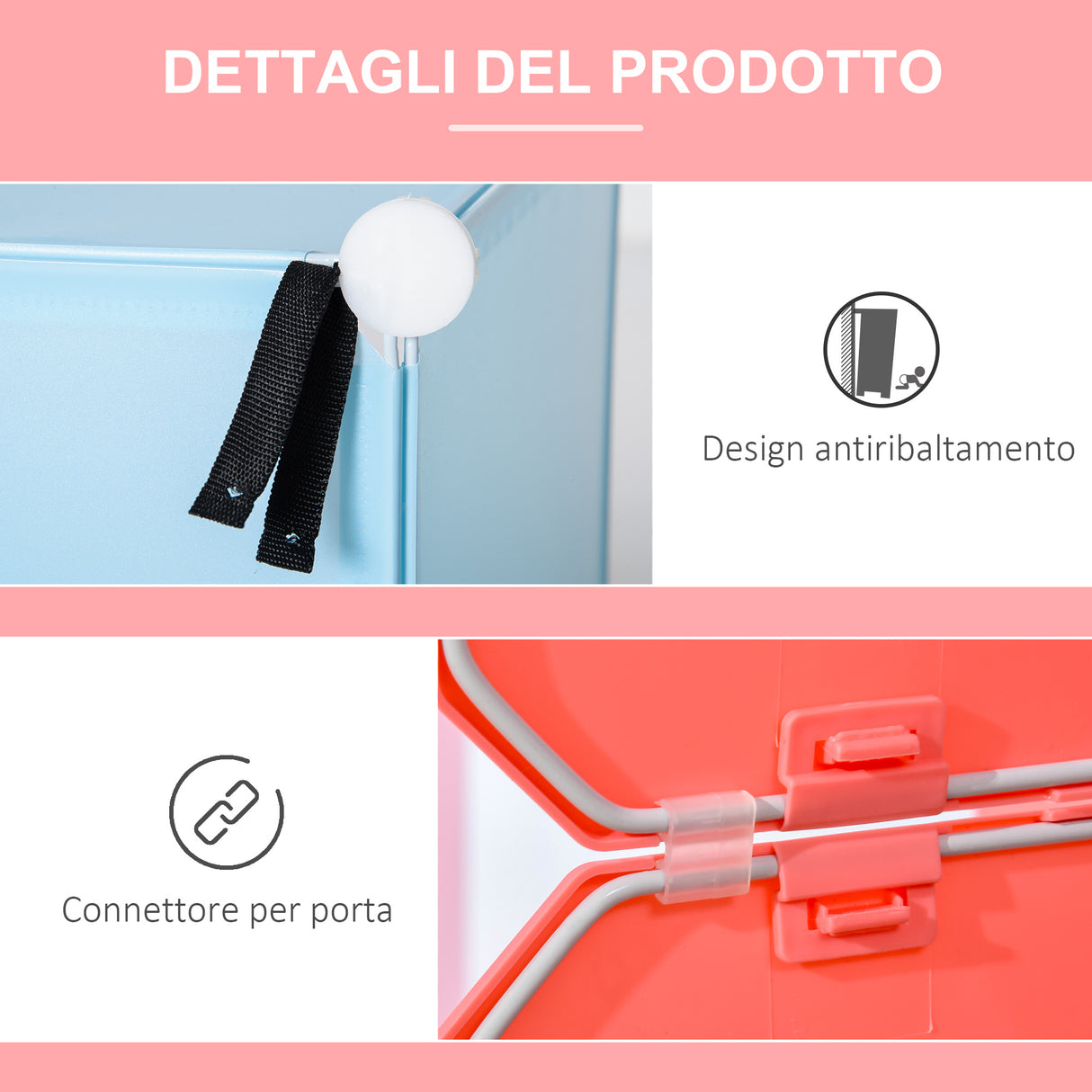 easycomfort easycomfort mobile scarpiera modulare salvaspazio a fungo 16 cubi in acciaio e pp 145x47x145 cm rosa e blu