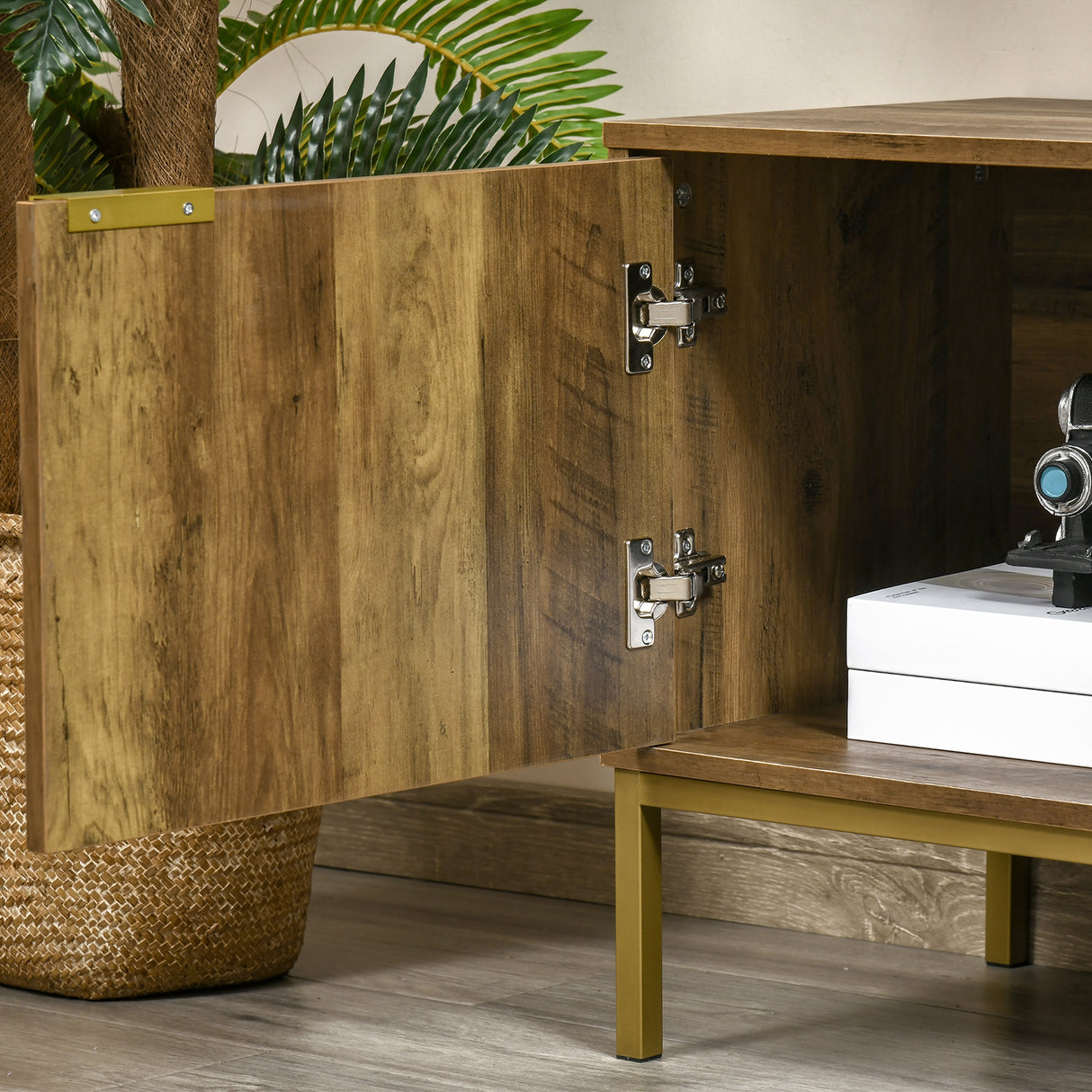 easycomfort easycomfort mobile tv moderno per tv fino a 65 con 2 armadietti e 2 ripiani aperti 145x39x55cm