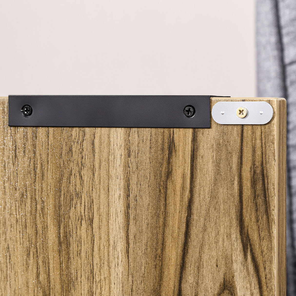 easycomfort easycomfort mobiletto multiuso 2 ante da soggiorno e salotto in legno e metallo 80 x 40 x 80 cm grigio