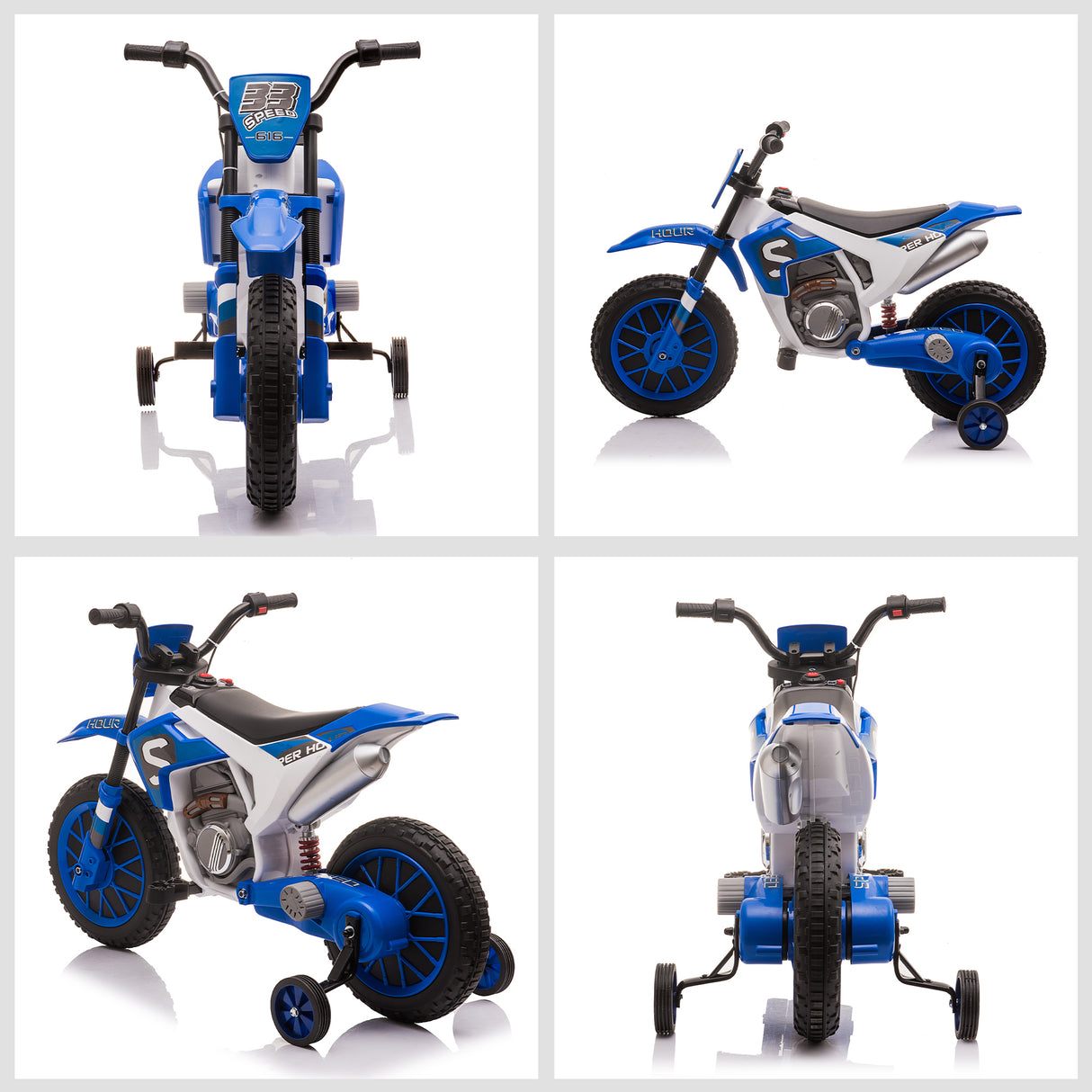 easycomfort easycomfort moto da cross elettrica per bambini da 3 5 anni blu