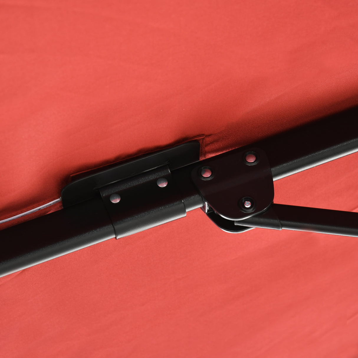 easycomfort easycomfort ombrellone da giardino a manovella 2 5x2 5 m con angolazione regolabile su 3 livelli rosso scuro