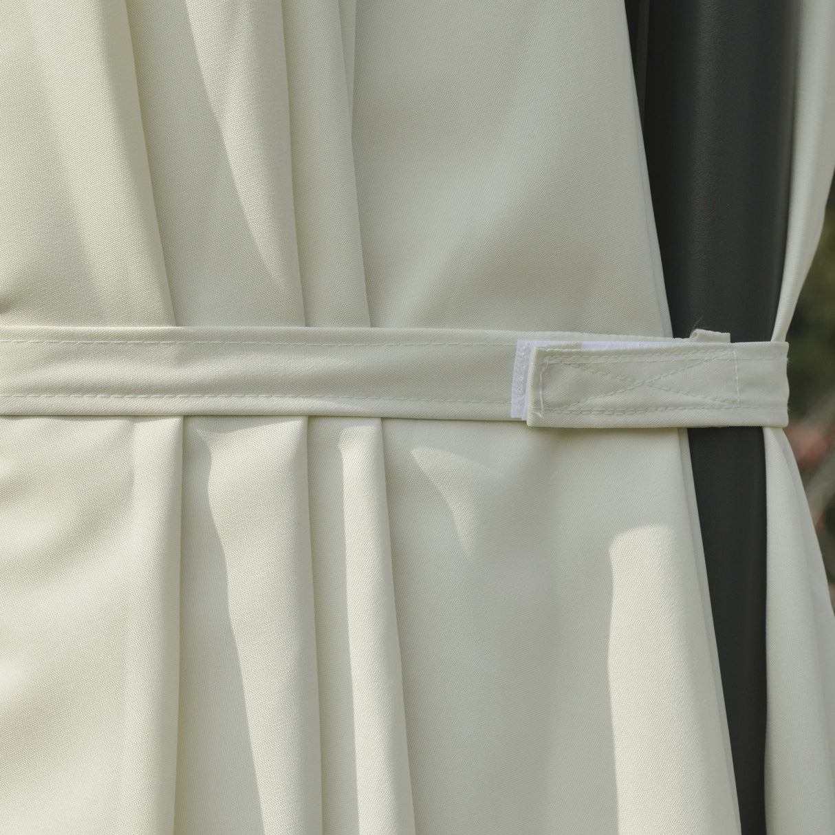 easycomfort easycomfort ombrellone doppio in acciaio e poliestere anti uv impermeabile 440x270x250cm beige