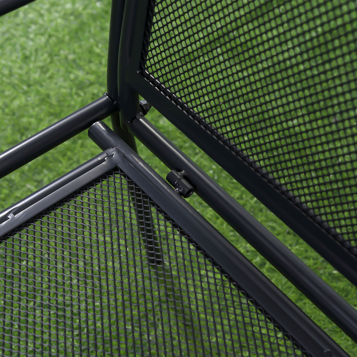 easycomfort easycomfort panchina da giardino 2 posti in acciaio con braccioli 110 5x53 5x89cm grigio