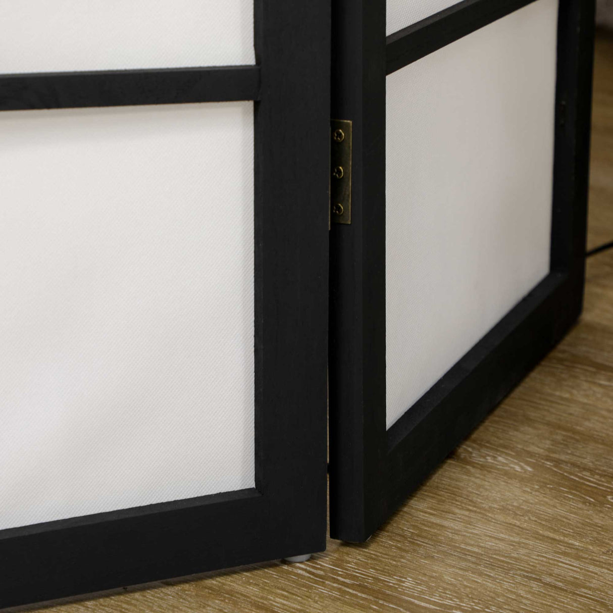 easycomfort easycomfort paravento separe a 3 pannelli pieghevole in legno 120x170cm nero e bianco