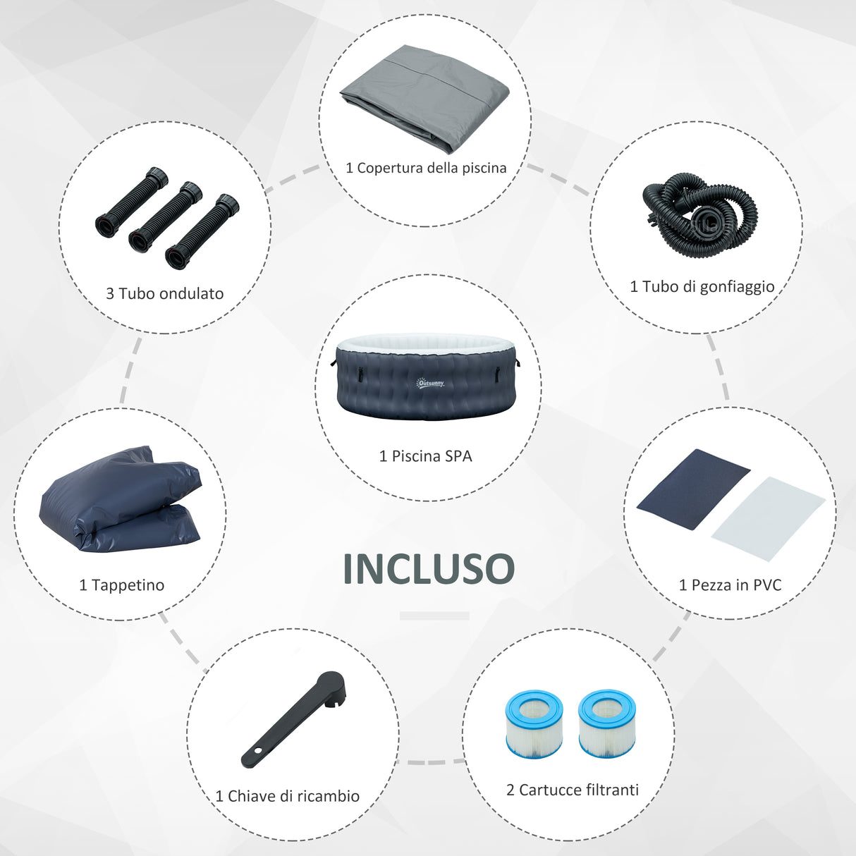 easycomfort easycomfort piscina idromassaggio gonfiabile e riscaldante fino 42 con 108 getti per 4 persone