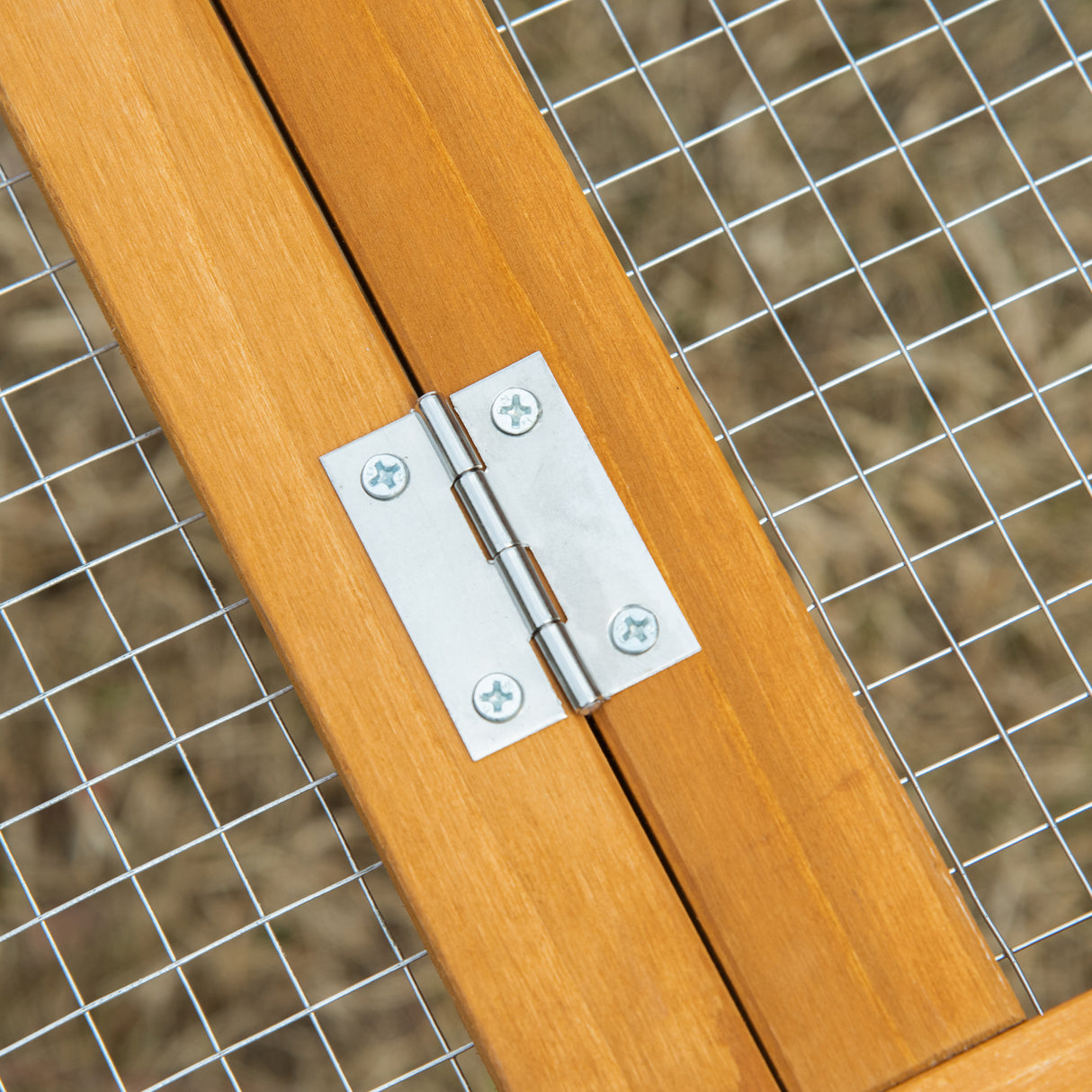 easycomfort easycomfort pollaio per galline con casetta area di corsa e di cova e vassoio estraibile in legno 180x92x78cm