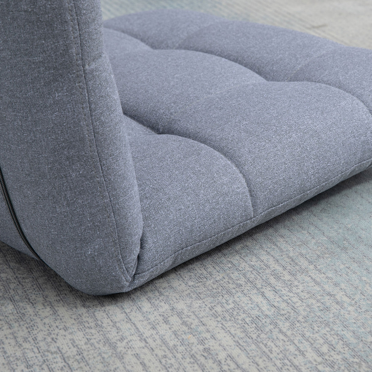 easycomfort easycomfort poltrona letto singolo con altezza regolabile in 5 livelli e cuscino rimovibile 53x64x60 cm grigio