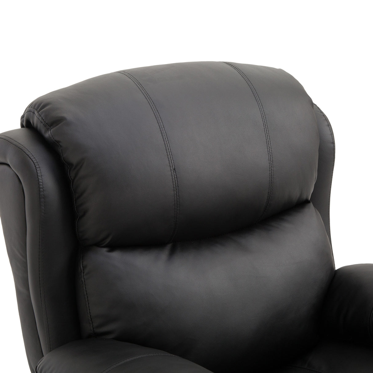easycomfort easycomfort poltrona relax massaggiante con reclinazione e poggiapiedi 97x92x104cm nero