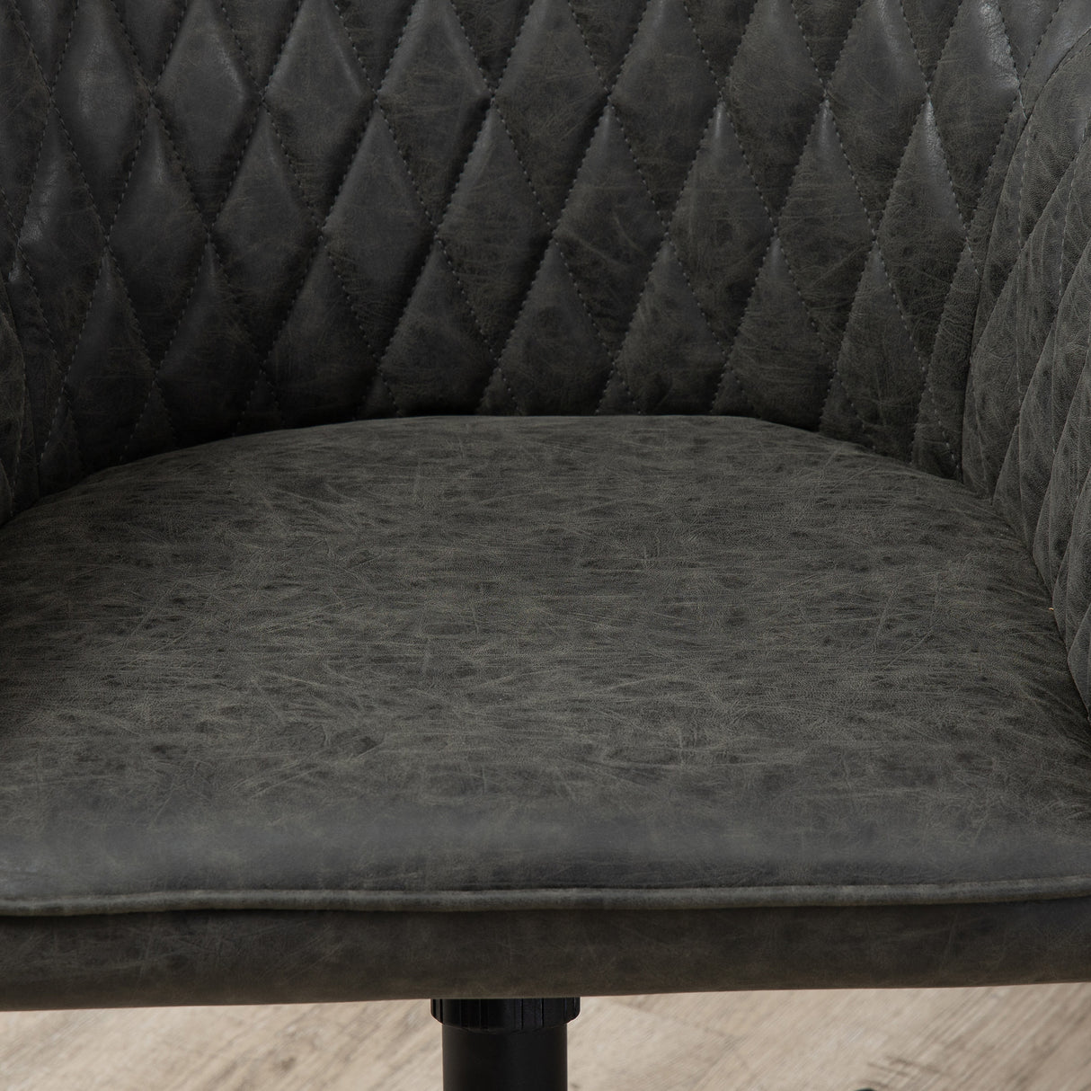 easycomfort easycomfort sedia da ufficio reclinabile con altezza regolabile in pelle pu gommapiuma e acciaio 59x60x90 100 cm grigia