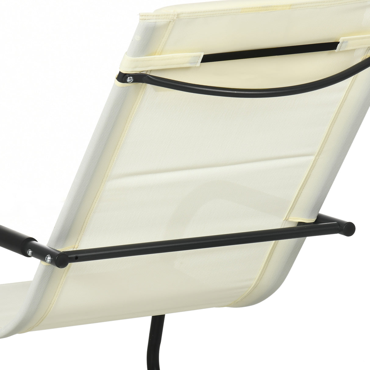 easycomfort easycomfort set da 2 sdraio a dondolo con poggiatesta e braccioli 67x144x87 cm grigio e beige