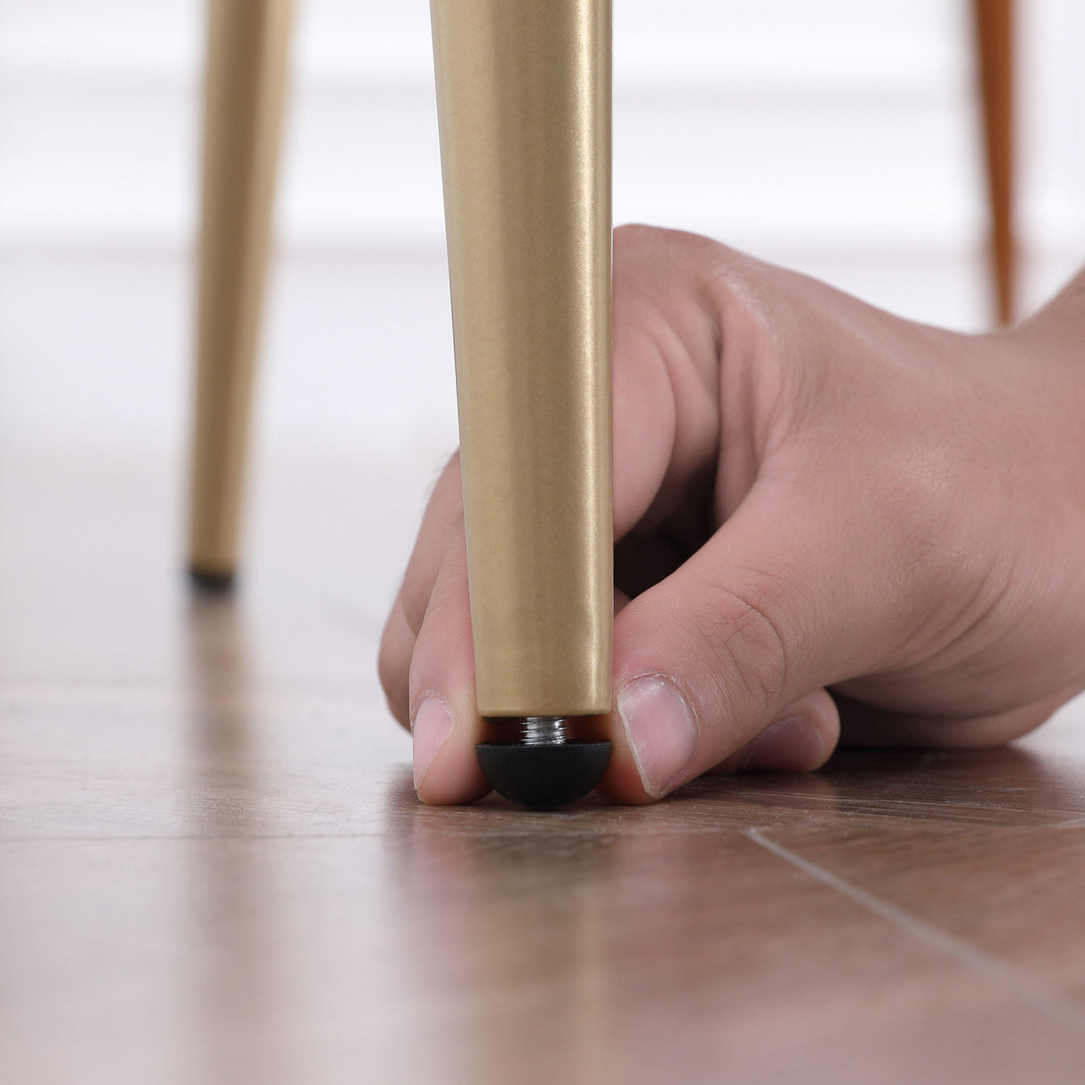 easycomfort easycomfort set di 2 sedie da pranzo imbottite con rivestimento in velluto e gambe in acciaio grigio e oro