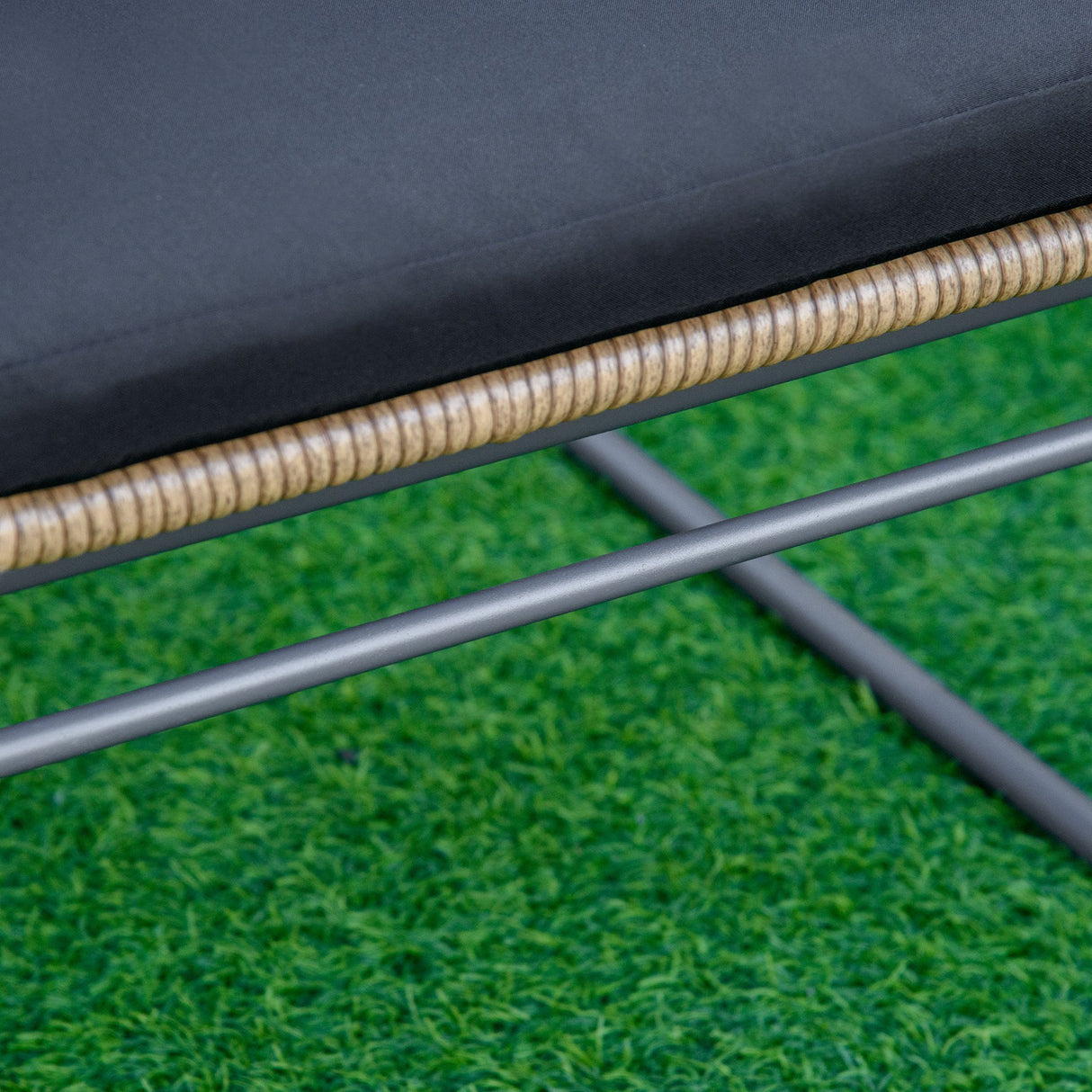 easycomfort easycomfort set mobili da giardino in rattan pe con 2 poltrone divanetto e tavolino con ripiano in vetro