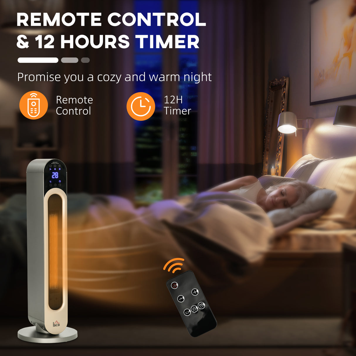 easycomfort easycomfort stufetta elettrica a 3 modalita di riscaldamento regolabile con telecomando 25x73 5 cm argento