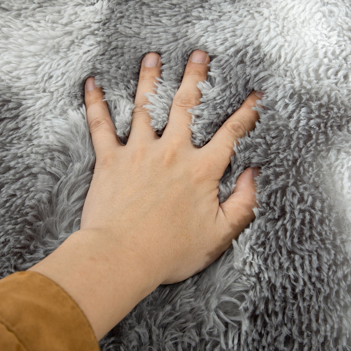 easycomfort easycomfort tappeto moderno in poliestere per camera e salotto 200x120cm grigio chiaro