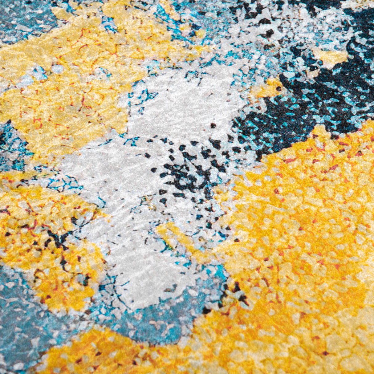 easycomfort easycomfort tappeto moderno pelo corto in poliestere per interni 200x140cm grigio giallo bianco