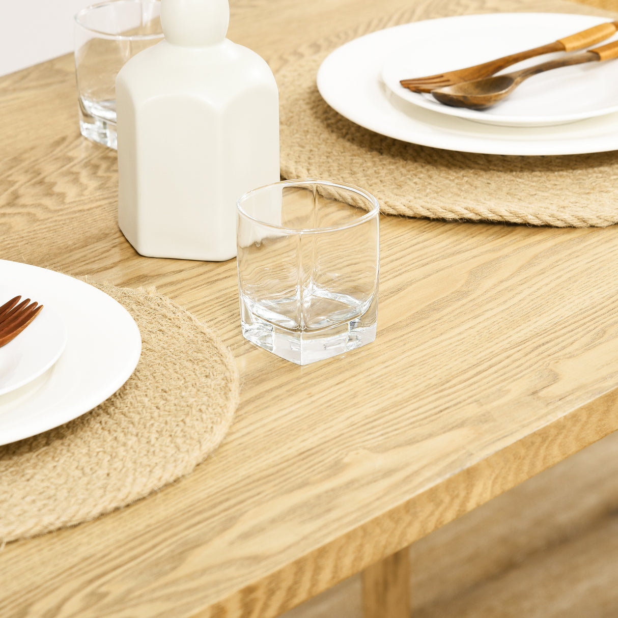 easycomfort easycomfort tavolo da pranzo per 4 persone con finitura effetto legno 98x60x76 5cm