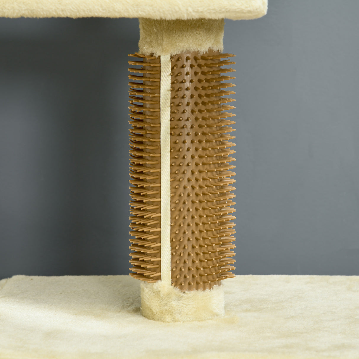 easycomfort easycomfort albero per gatti con paletto casetta per gatti tiragraffi e posatoio 60x40x108 cm beige