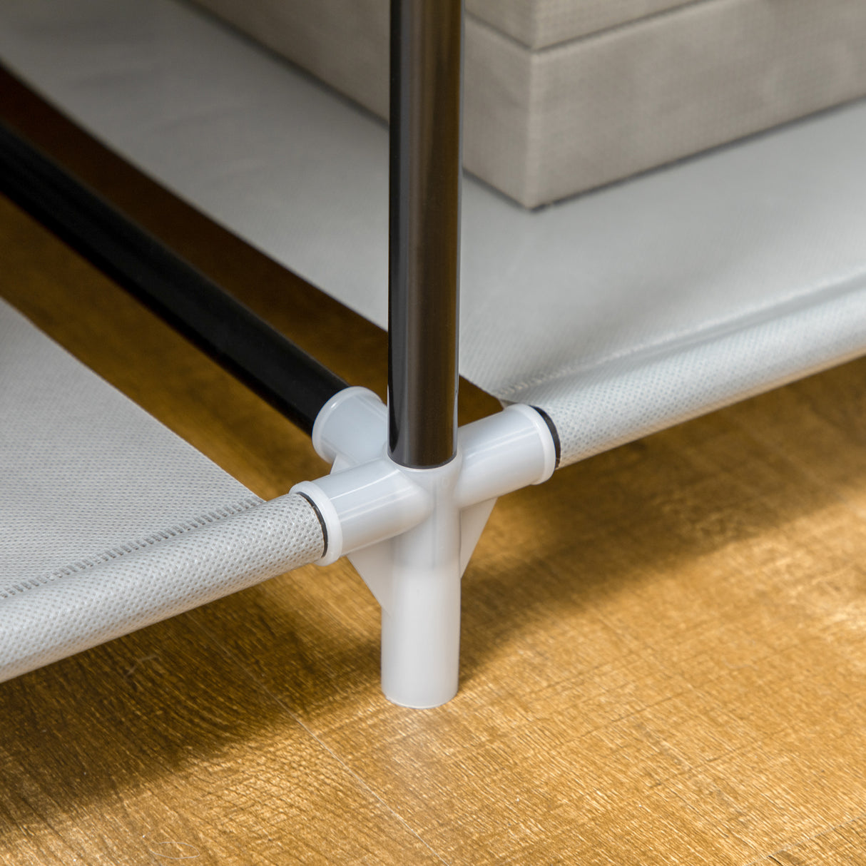 easycomfort easycomfort armadio guardaroba portatile tessuto non tessuto con 6 ripiani aperti e un appendino 103x43x162 5 cm grigio