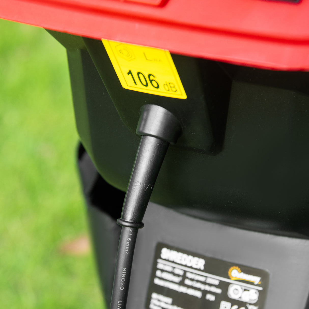 easycomfort easycomfort biotrituratore elettrico da giardino con sacco da 50l paletta e ruote trituratore da giardino rosso