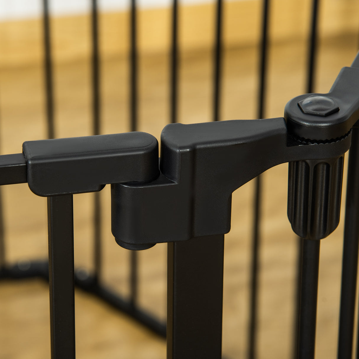 easycomfort easycomfort cancelletto di sicurezza pieghevole 6 sezioni cancellino barriera per cani in acciaio nero