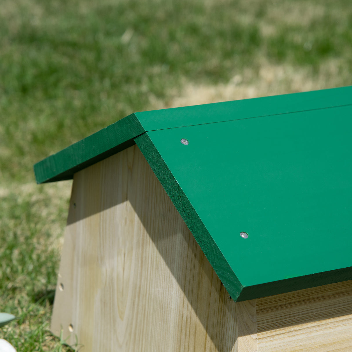 easycomfort easycomfort casetta per ricci da esterni in legno di abete per dormire e mangiare 47x34 2x27cm color legno e verde