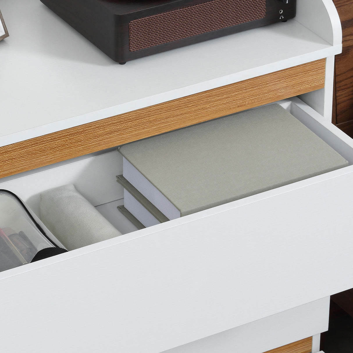 easycomfort easycomfort cassettiera 3 cassetti in legno mdf e truciolato per camera da letto e soggiorno 80x40x86 cm bianco