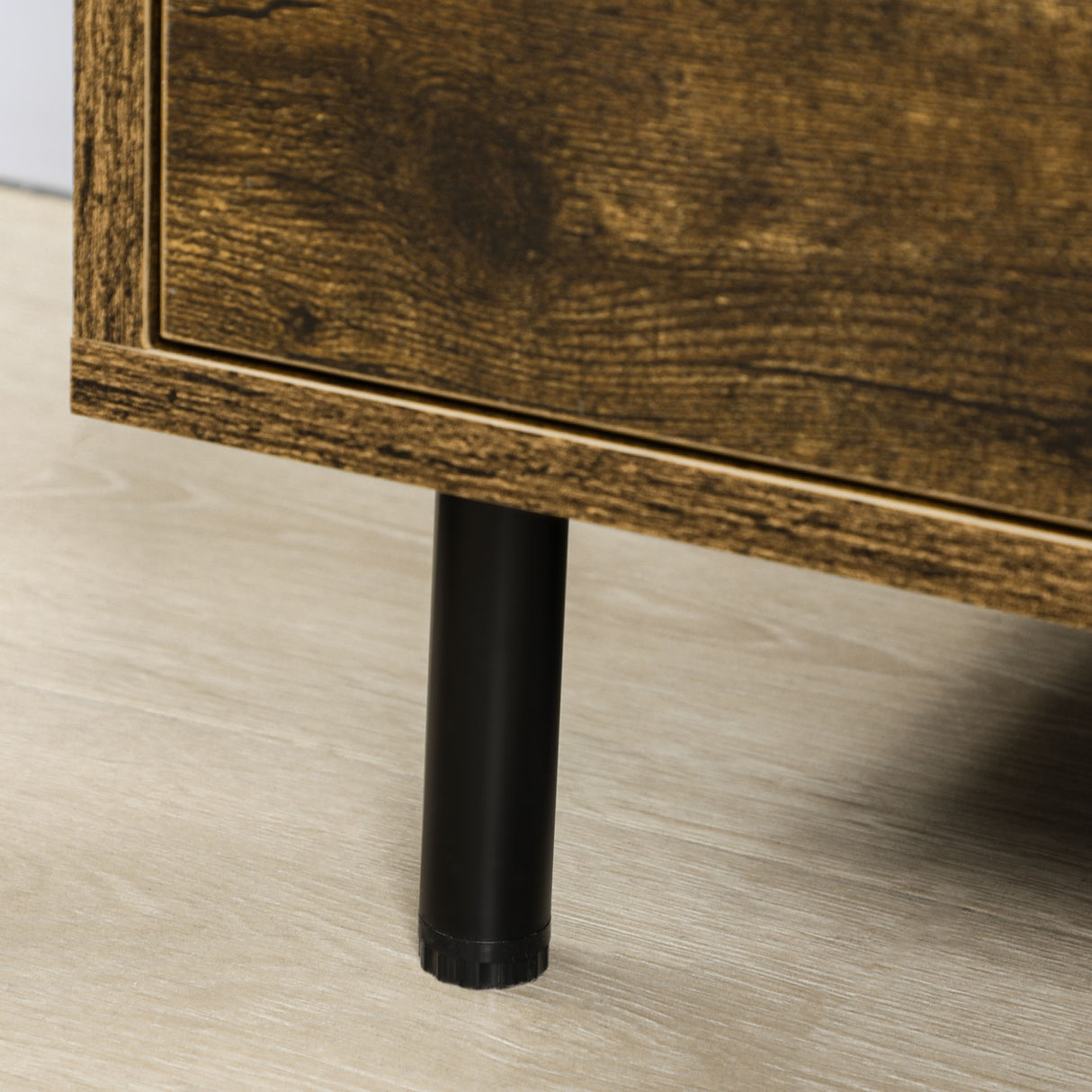 easycomfort easycomfort cassettiera a 2 cassetti in truciolato marrone con gambe in metallo per camera da letto studio e soggiorno 65x40x75 cm