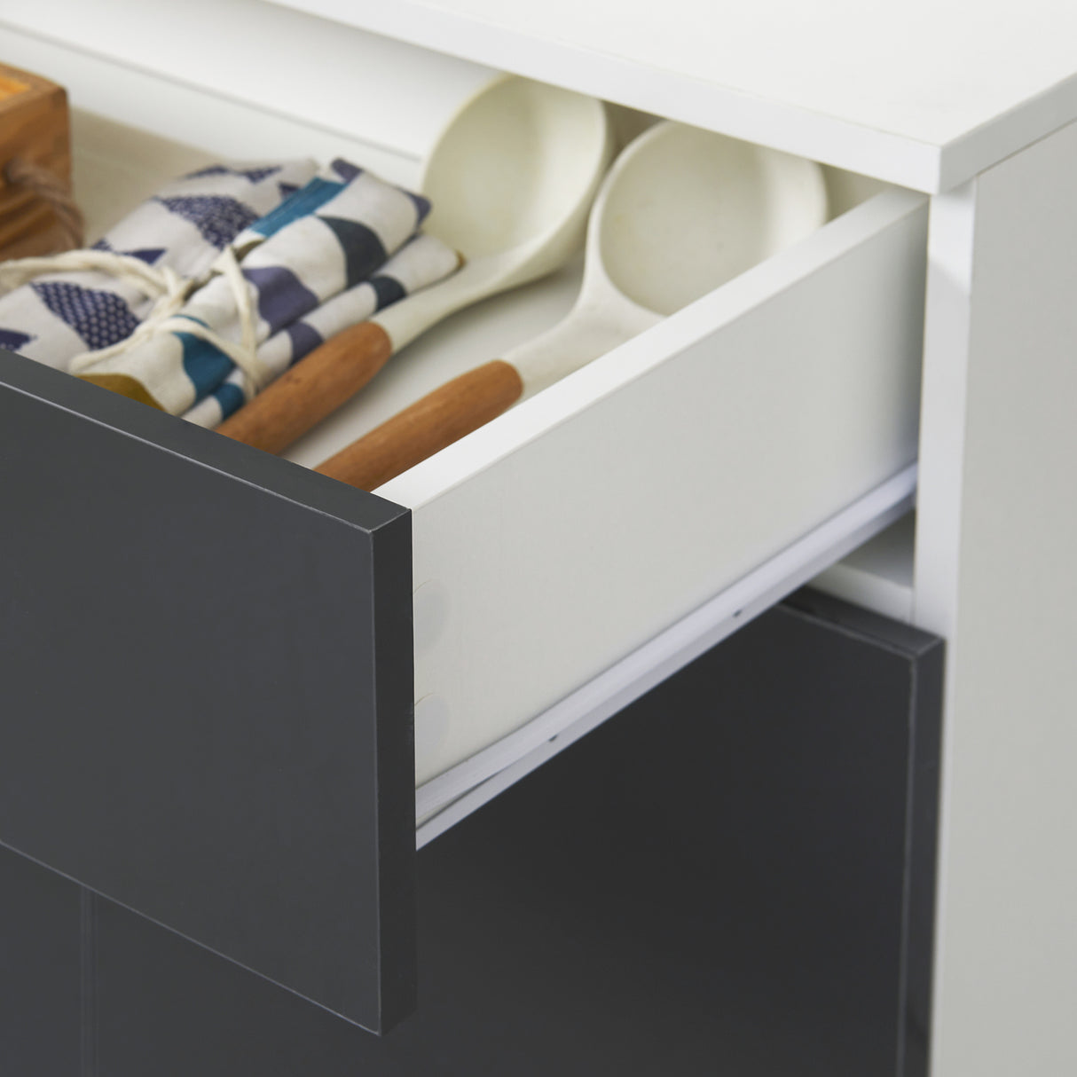 easycomfort easycomfort credenza moderna con 2 armadietti e cassetto piano per microonde e mensole 70x42x177cm