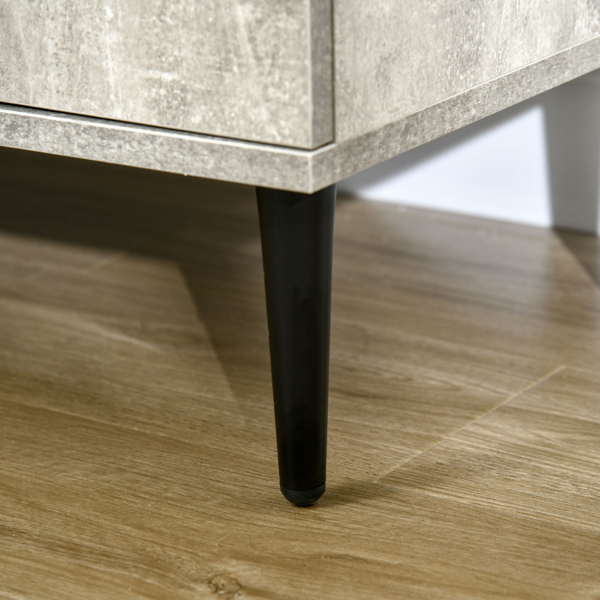 easycomfort easycomfort credenza moderna con armadietti a 2 ante e mensole regolabili 147x40x83cm effetto marmo grigio