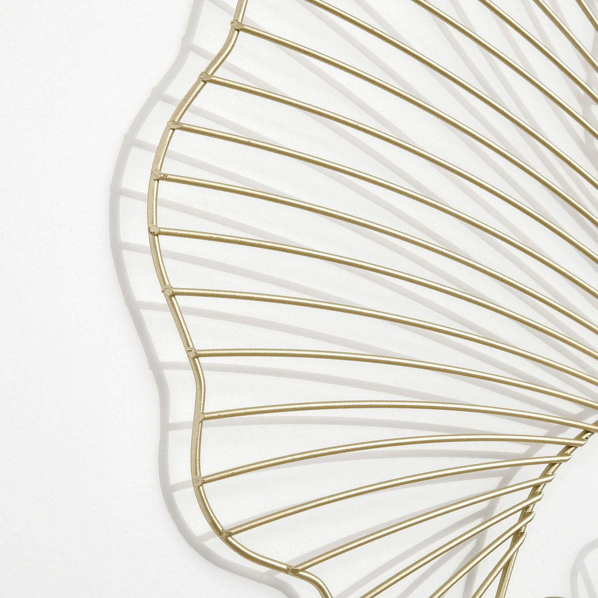 easycomfort easycomfort decorazione murale 3d in metallo wall art dorata a forma di foglia di ginkgo 51 x 94 5cm