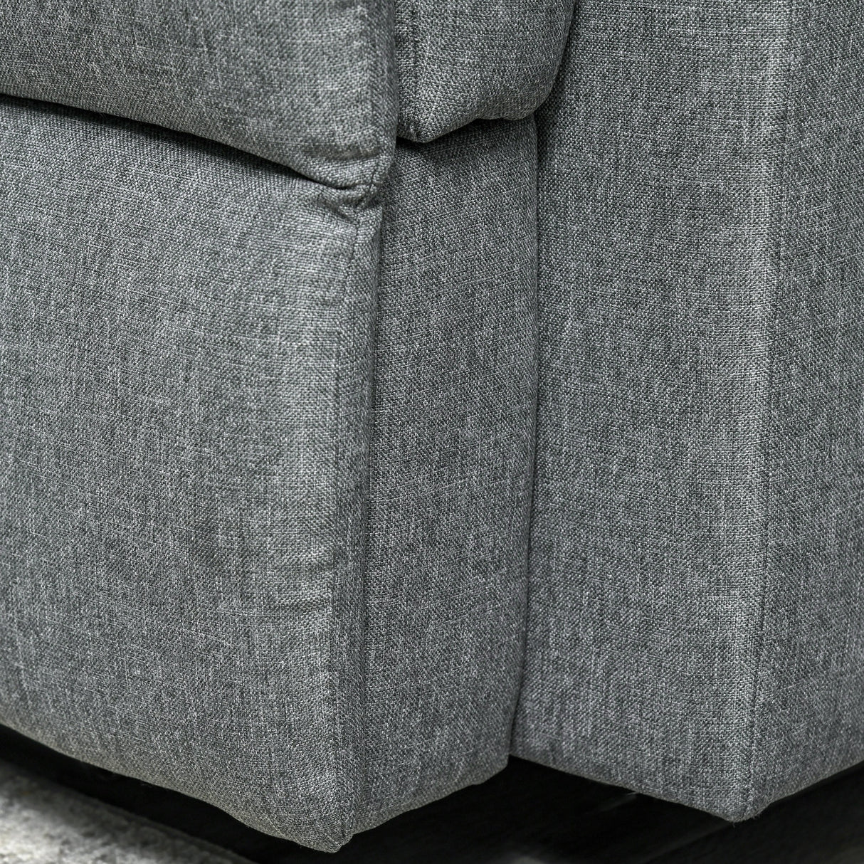 easycomfort easycomfort divano 3 posti con schienale e poggiapiedi reclinabili grigio antracite 198x86x97cm