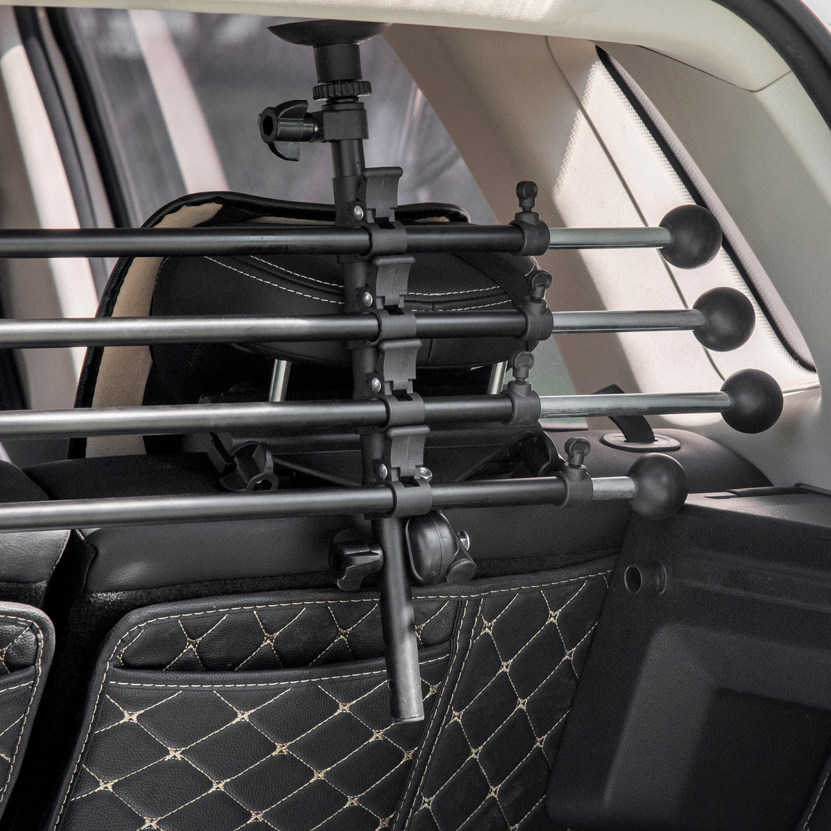 easycomfort easycomfort divisorio auto per cani regolabile in altezza e larghezza in ferro e abs 85 140x40 50 cm nero